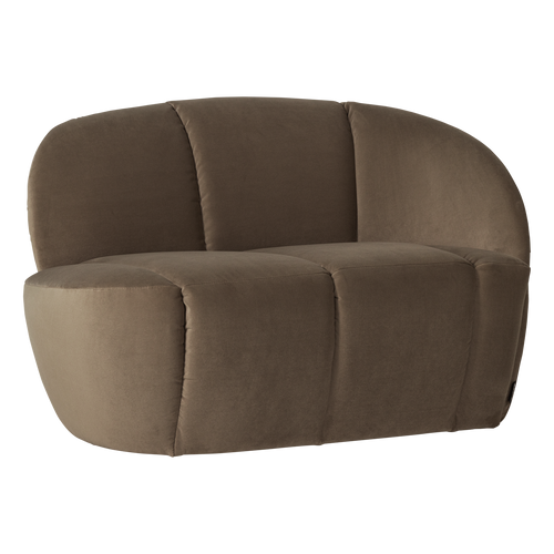 WOOOD 2-zits bankje rechts Mojo - Velvet - Taupe - 73x112x77