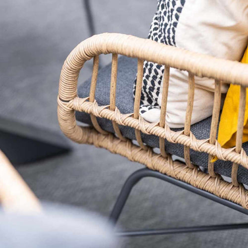 Margriet dining fauteuil - carbon black - natural rotan - mystic grey - vtwonen shop