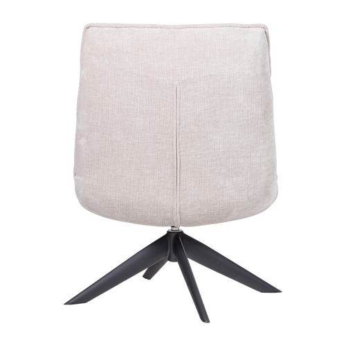 WOOOD draaifauteuil Jouke - Chenille Structuur - Naturel - 97x70x85
