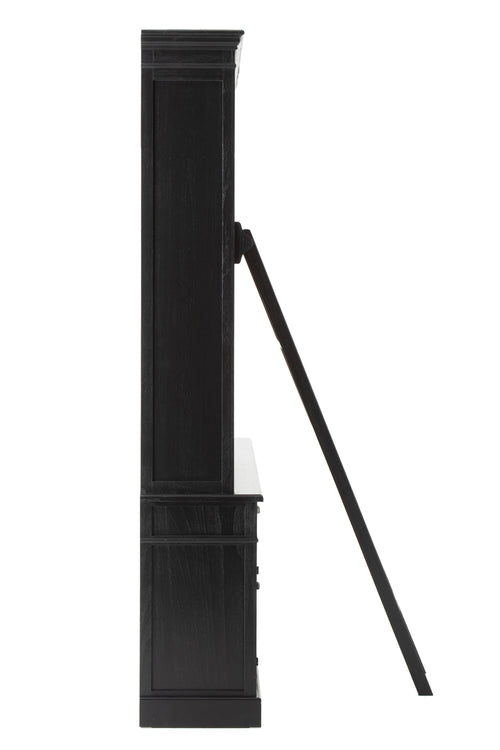 J-Line bibliotheekkast + Ladder - hout - zwart/naturel - vtwonen shop