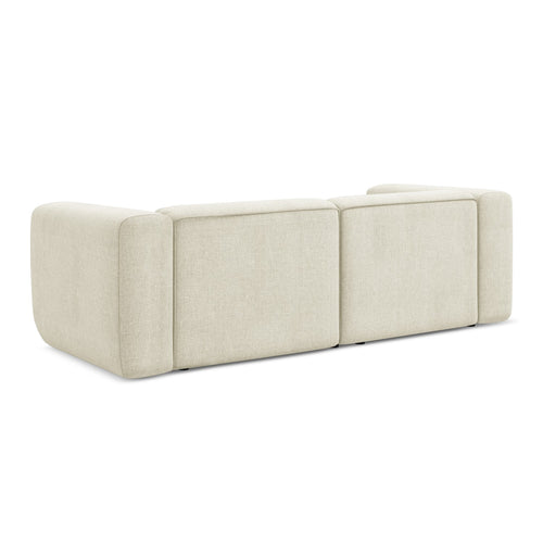 LaMiaSofa 3-zits bank Bari - chenille stof - beige - 228x89x70