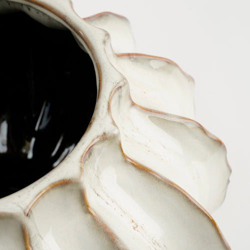 Mica Decorations Altea Vaas - H35 x Ø33 cm - Keramiek - Off White - vtwonen shop