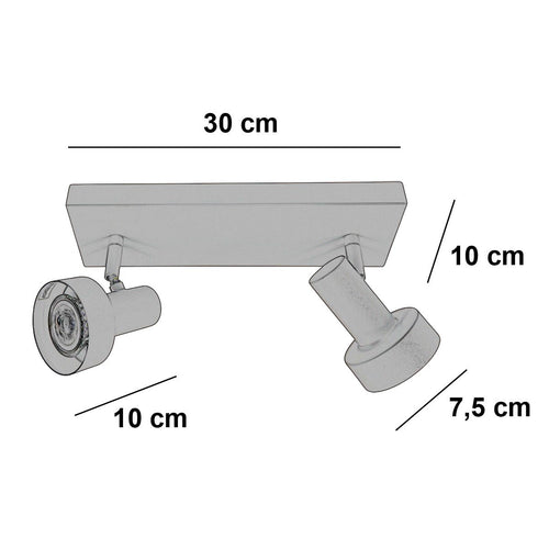 Freelight spot Lunata - 2 lichts - 30  x 15   cm - beige