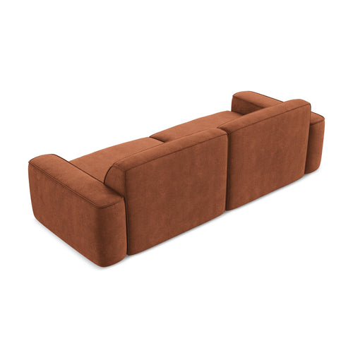 LaMiaSofa 4-zits bank Melissa - chenille stof - terracotta - 244x102x70