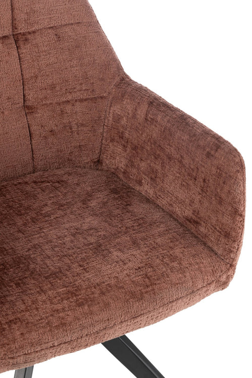 J-Line stoel Louna - ijzer/acryl - bruin