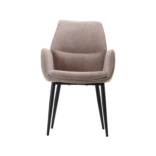 LABEL51 Eetkamerstoel Morris - Beige Stof - Zithoogte 48cm - Set van 2 - vtwonen shop