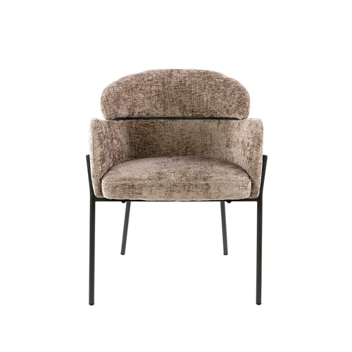 Giga Meubel Eetkamerstoel Curva - Champagne Stof - Set van 2 - vtwonen shop