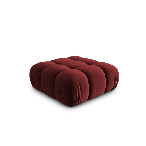 Cosmopolitan Design - Poef Cortina flueel rood - 94x94x43cm