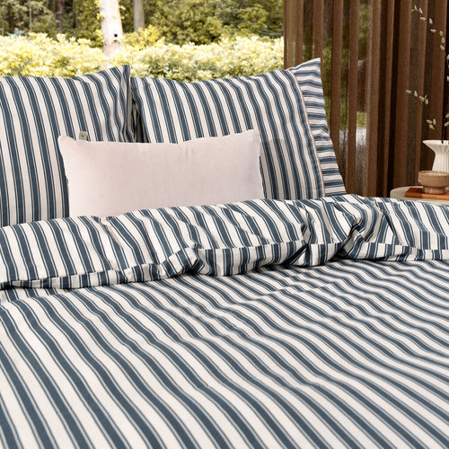 Walra - Dekbedovertrek Refined Lines - 200x220 cm - Blauw