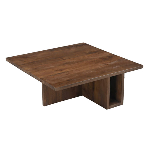 Giga Meubel Salontafel Onni - Vierkant Donkerbruin Hout - 85x85x34cm - vtwonen shop