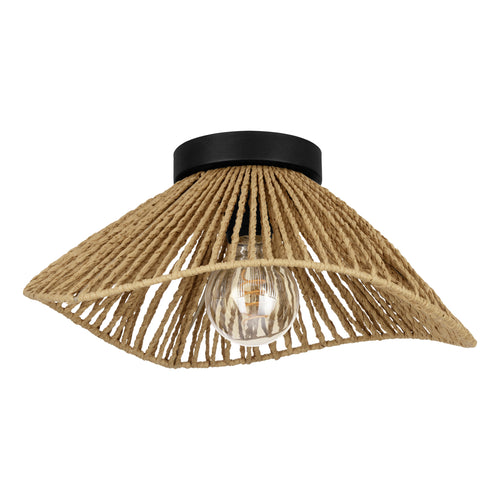 EGLO plafondlamp Lavister - e27 - papier/staal - zwart/bruin - vtwonen shop