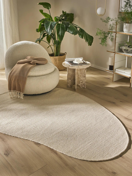 benuta wollen vloerkleed Rocco - wit - 160x230 cm
