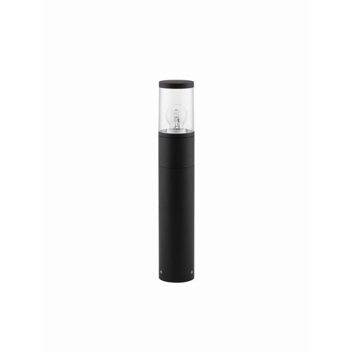 Merano Asbestos 50cm Buitenpaal Zwart Aluminium LED E27 IP54
