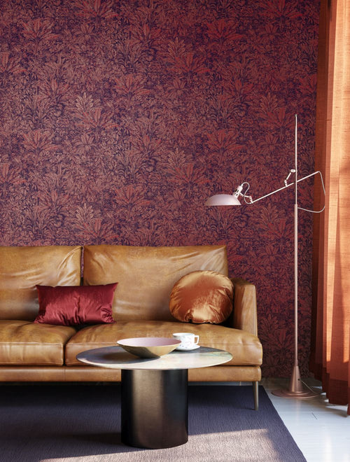 Masureel behang jungle-motief rood - 53 cm x 10.05 m - 630087 - vtwonen shop