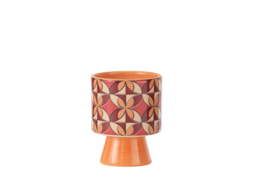 J-Line bloempot Op Voet Trivial - keramiek - mix - small - Ø 10.7 cm - vtwonen shop