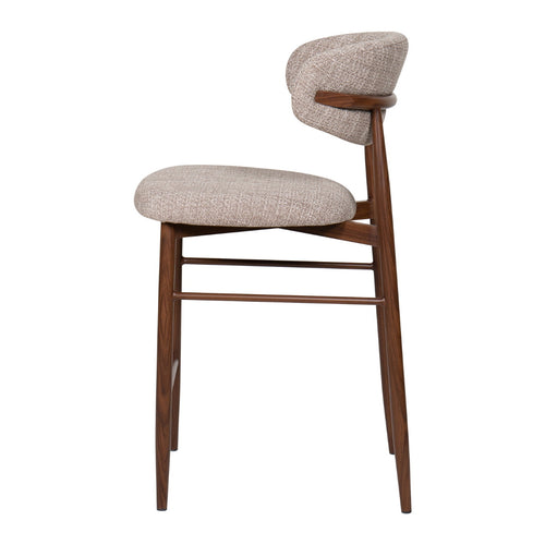 Giga Meubel Barstoel Alexia - Stof/Metaal - Taupe - Set van 2 - vtwonen shop