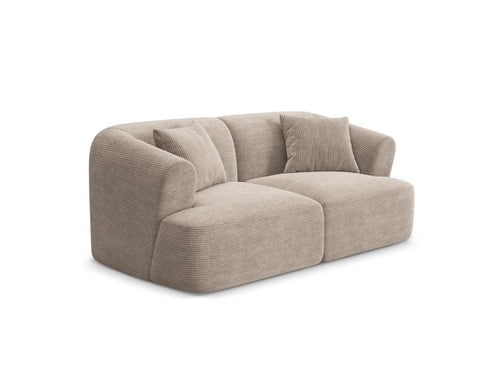 Cosmopolitan Design Modulaire bank Campi 2-zits, ribfluwelen cappuccino - 90x180x70cm