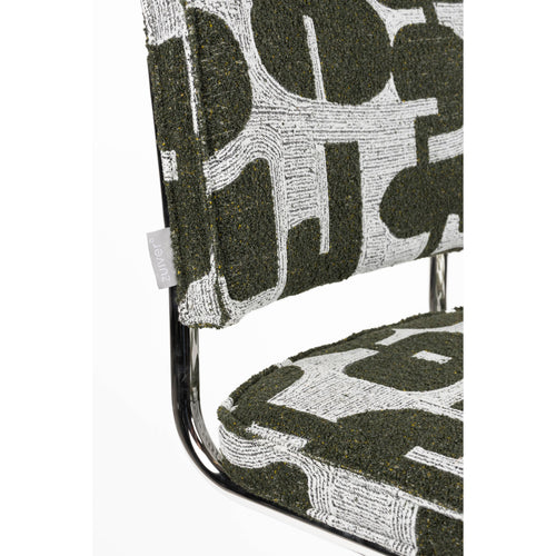 Zuiver Ridge Deco Symbols Eetkamerstoelen Groen - Set van 2