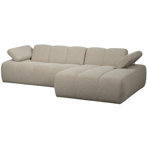 WOOOD chaise longue bank rechts Mojo - Bouclé - Beige Melange - vtwonen shop