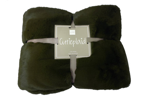 J-Line plaid Cutie - fleece deken – polyester – groen - 180 x 130 cm