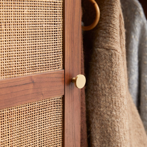 Tikamoon Kast van iepenhout en riet - Bruin - vtwonen shop