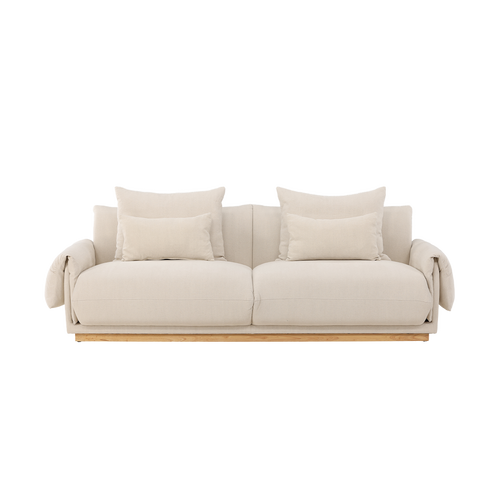 Nest living Rikki Gestoffeerde 3-Zits bank Beige - 237 cm - vtwonen shop