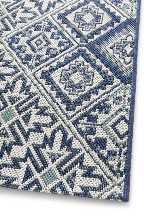 AFK Living vloerkleed Nazare - voor binnen en buiten - blauw - 200 x 290 cm