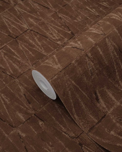 ESTAhome behang grafische lijnen donkerbruin - 50 x 900 cm - 131413 - vtwonen shop