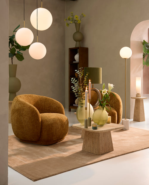 Light & Living stoel OVITO - 93x87x73cm - geel
