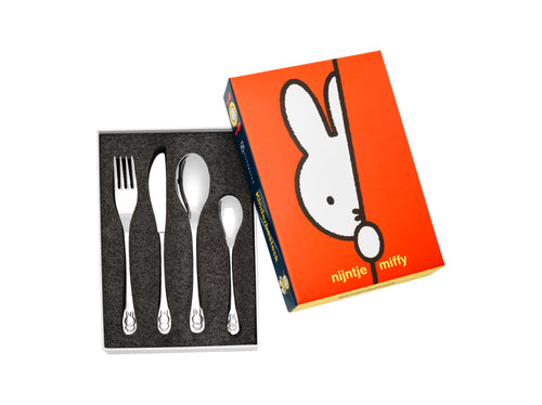 Zilverstad - Kindercouvert Nijntje - 4 delig - RVS - vtwonen shop