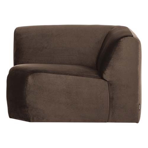 WOOOD hoekelement recht Mojo Base - Velvet - Bruin - 74x105x105