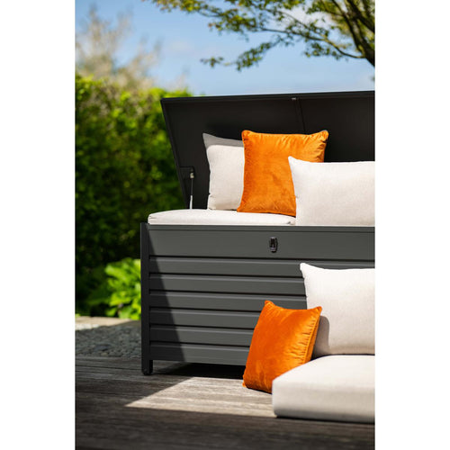 Cambridge kussenbox - aluminium -  170x97,5 cm - carbon black - vtwonen shop