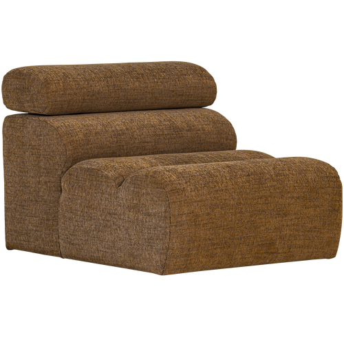 WOOOD 1-zits element bank Novi - Polyester - Karamel Bruin Melange - 86x82x113