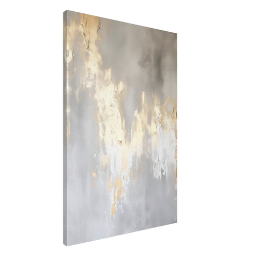 Artfulprints Canvas Abstract – Golden touch canvas - 60x90 cm - Grijs