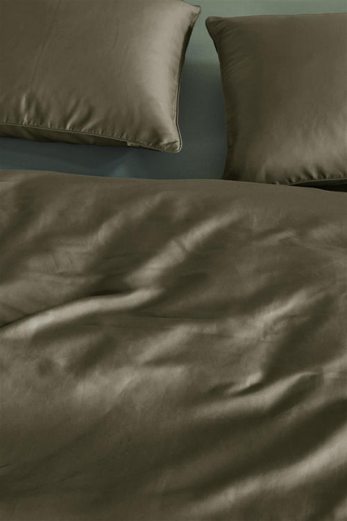 Beddinghouse Change dekbedovertrek - Effen - Eenpersoons - 140x200/220 - Olive Green - vtwonen shop