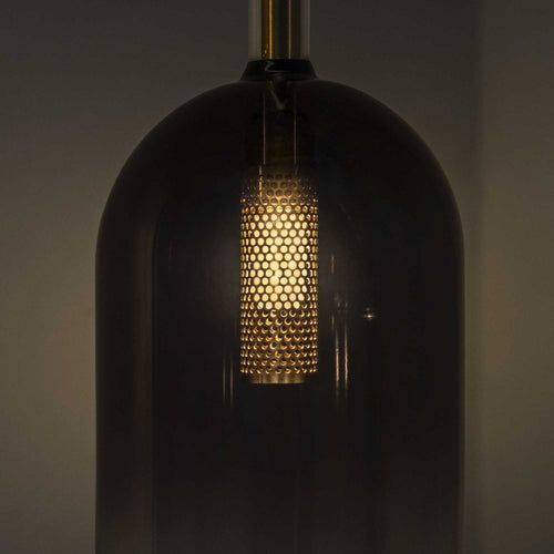 Ideal Lux EMPIRE Dome Cilinder Hangende Plafondlamp Zwart