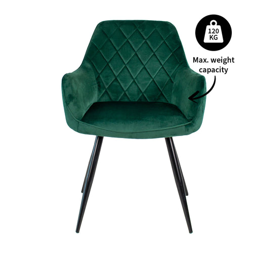 Kick Eetkamerstoel Monza - Donkergroen - vtwonen shop