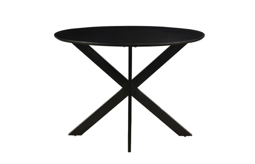 Livingfurn eetkamertafel Oslo - Acasia Hout - 120 cm - zwart