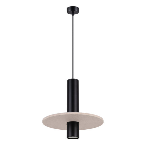 Sollux Lighting Hanglamp PELTA 1 zwart/beige - 30x30x126cm