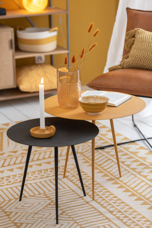 J-Line bijzettafel - ijzer - oker - vtwonen shop