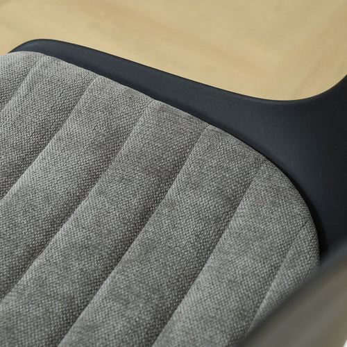 Nolon Nino-Liv barkruk zwart met zeegrijs zitkussen - wit onderstel - 75 cm - vtwonen shop