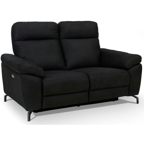 Furnhouse 2-zitsbank Selesta - Zwart - Stof - 96x162x101