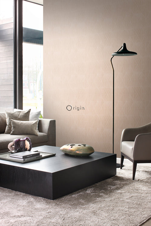 Origin Wallcoverings behang grafische vorm glanzend brons - 53 cm x 10,05 m - 347231 - vtwonen shop