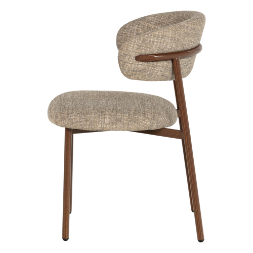 WOOOD eetkamerstoel Kelu - Wollig - Naturel Melange - Set Van 2 - 80x45x58
