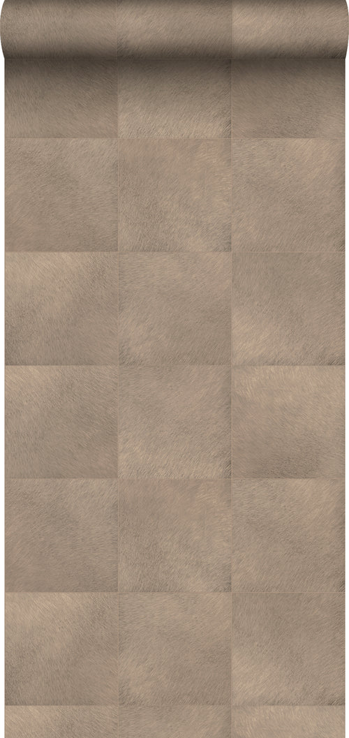 Sanders & Sanders behang dierenhuid donker beige - 53 cm x 10 m - 640091
