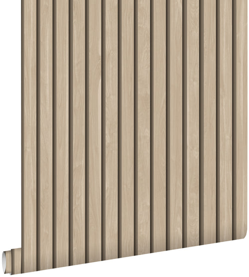 ESTAhome behang houten wandpanelen 3d beige - 53 cm x 10.05 m - 139607 - vtwonen shop