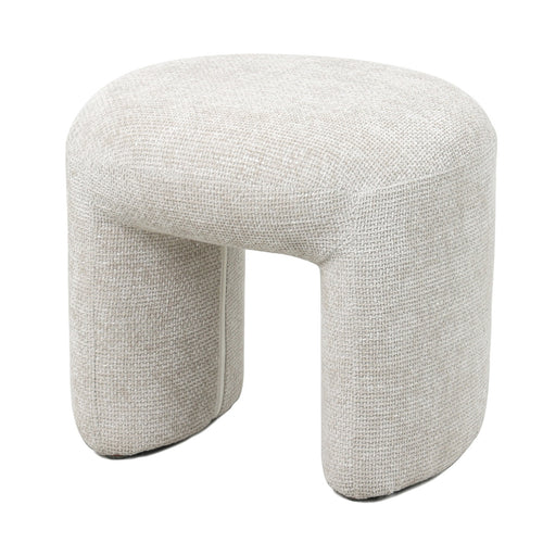 Giga Meubel Poef Haven - Beige - Stof - 47x42x42cm