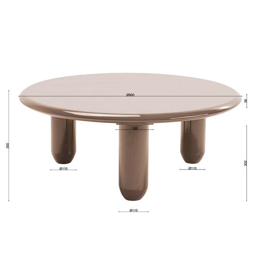 Kare Design Salontafel Eliano Ø90cm mokka