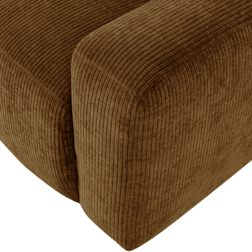 WOOOD 2-zits bank arm rechts Mojo Base - Rib - Honinggeel - 74x185x97