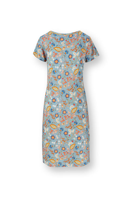 Pip Studio - Daniela Nightgown Short sleeve Women - Jameela - Blue - XL